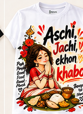 Anjali Dilam Ekhon Khabo T-Shirt - White