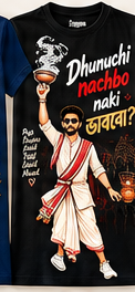 Dhunuchi Nachbo Naki Bhabo T-Shirt Female - Black