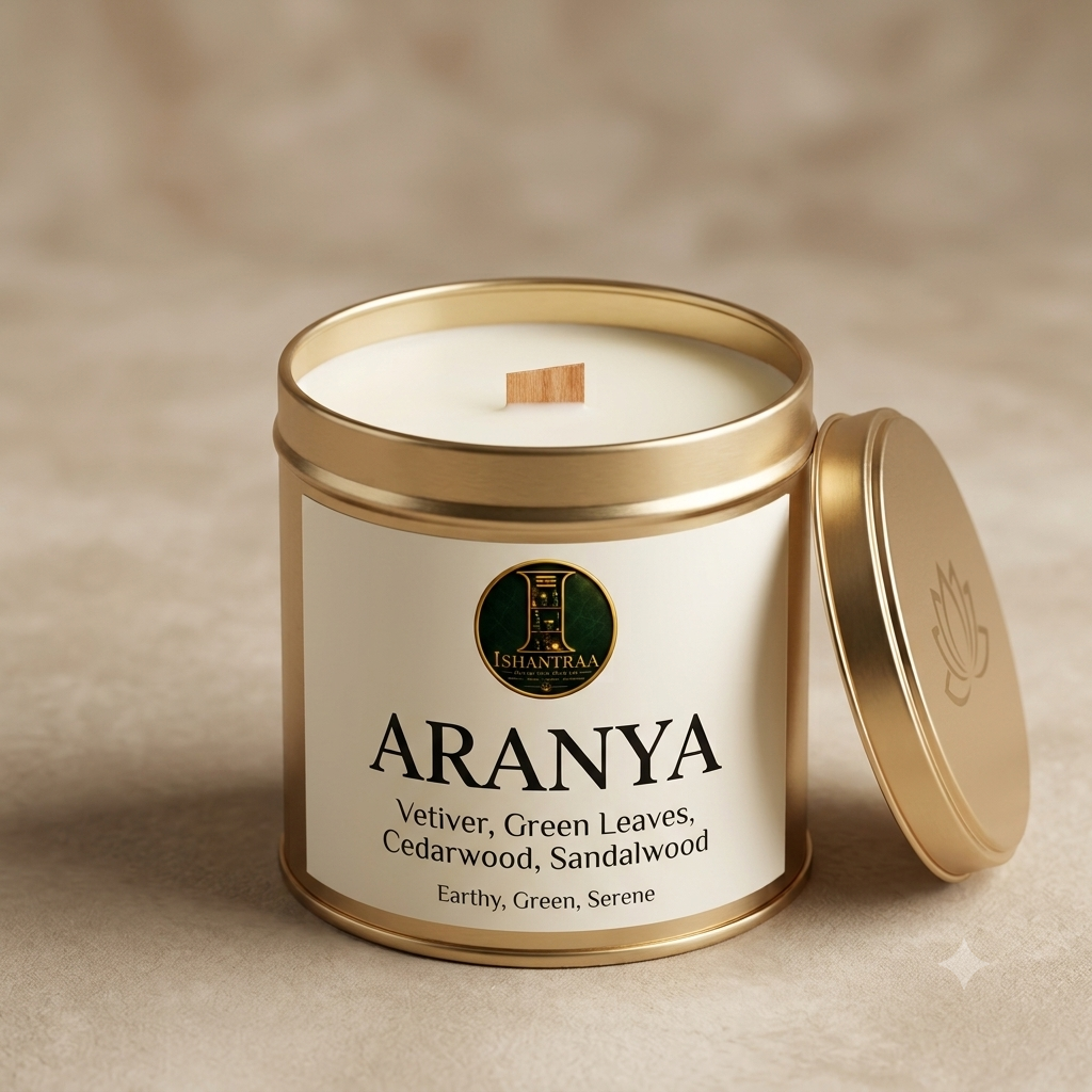 ARANYA — Vetiver · Green Leaves · Cedarwood · Sandalwood