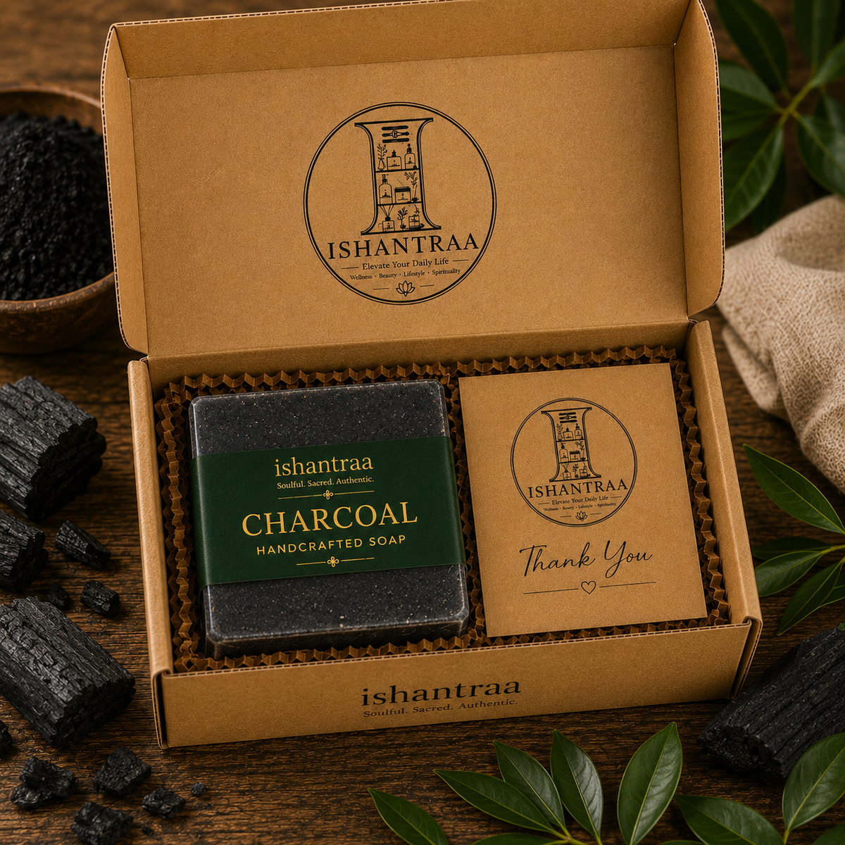 Charcoal Handcrafted Soap Bar | 100 gm