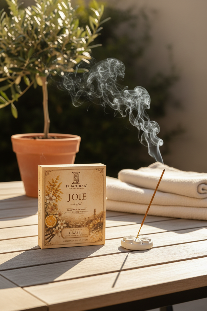 JOIE - Joyful Bambooless Incense Sticks | Bergamot, Mimosa, Orange Blossom & Vanilla | French Perfumery Inspired Fragrance | Premium Home Fragrance | 20 Sticks