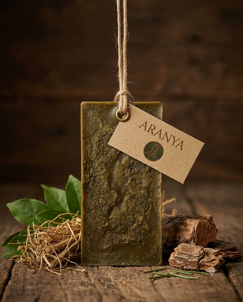 ARANYA — Vetiver · Green Leaves · Cedarwood · Sandalwood